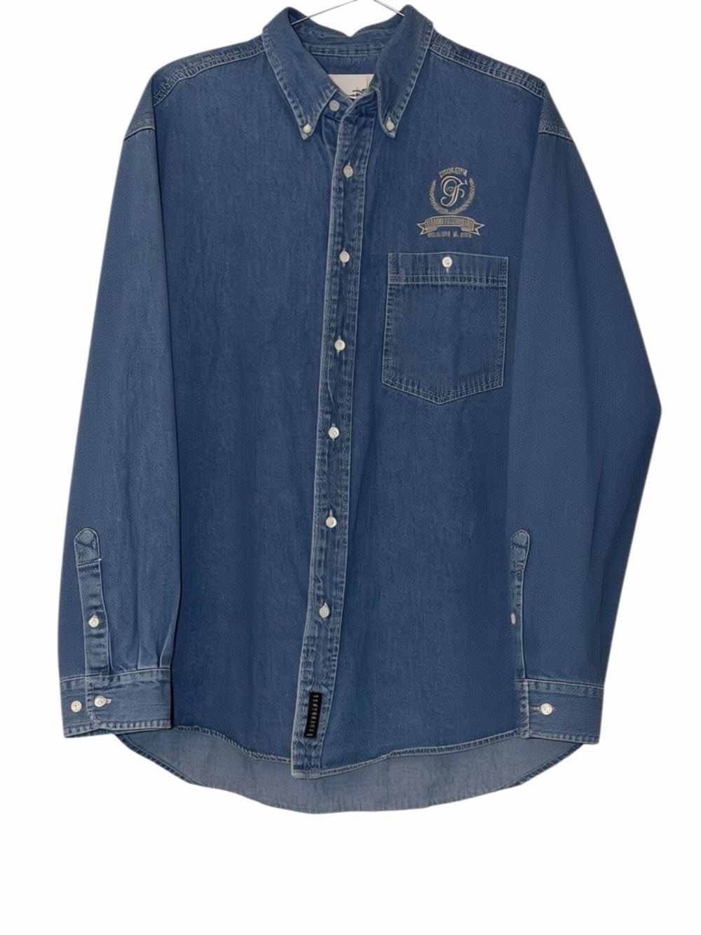 VTG Camp David Walt Disney world Grand Floridian denim shirt men’s sz Lg thick
